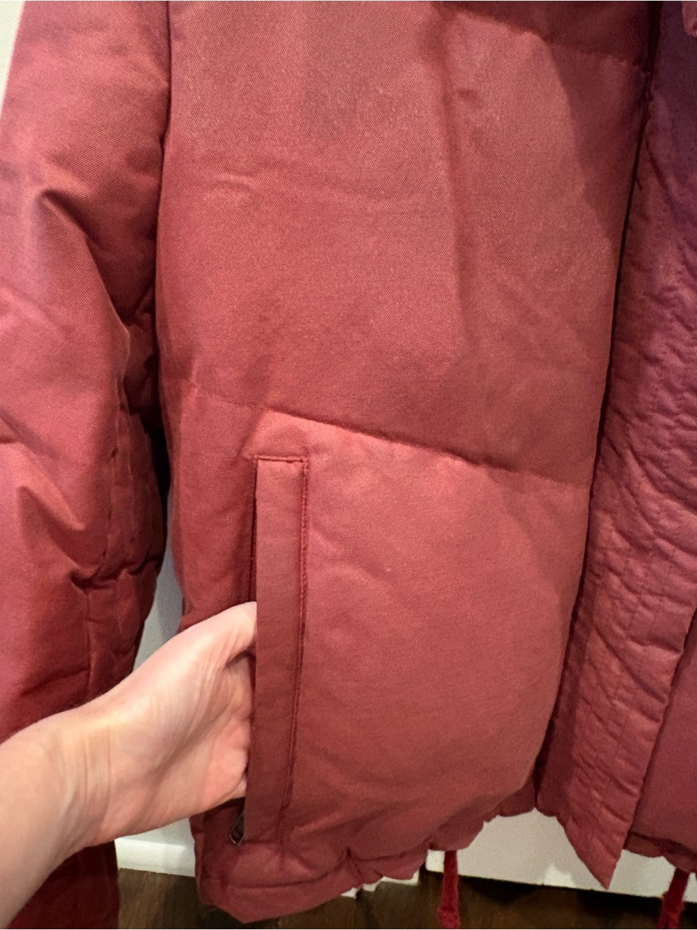 Helmut Lang Down Puffer Jacket Boxy Burgundy Maroon Small - Picture 4 of 14